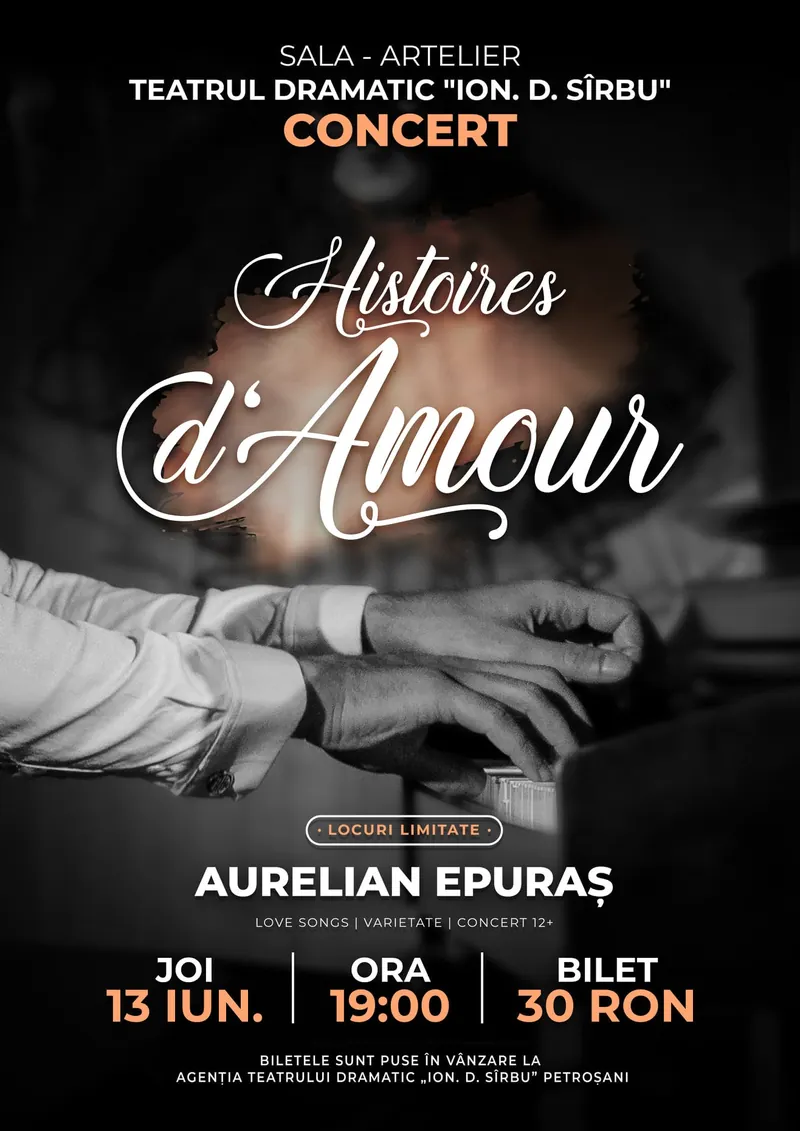 Afișul concertului Histoires d’Amour, 13 iunie 2019