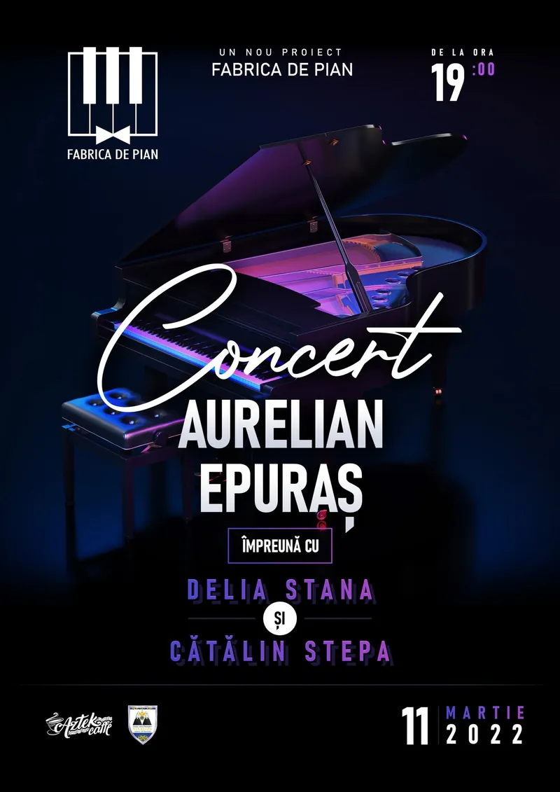 Afișul concertului Aurelian Epuraș, Delia Stana, Cătălin Stepa, 11 martie 2022